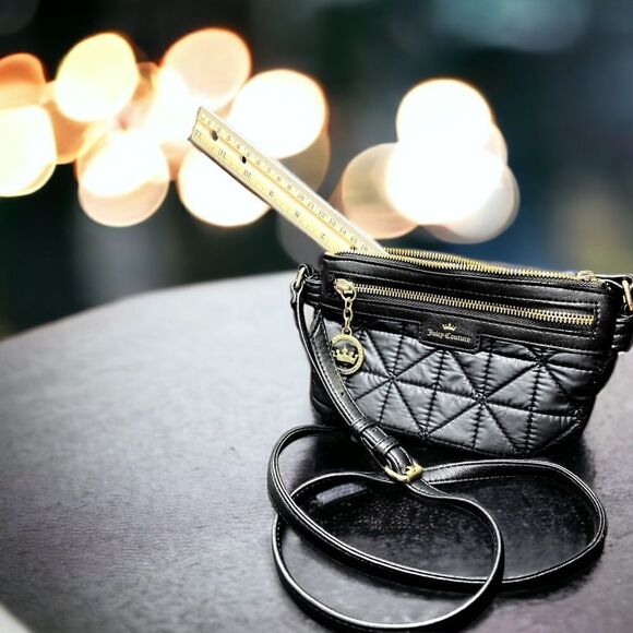 Juicy Couture l 2-piece Lot l Animal Print Scarf/Wrap l Black Cross-body Purse - Picture 11 of 16